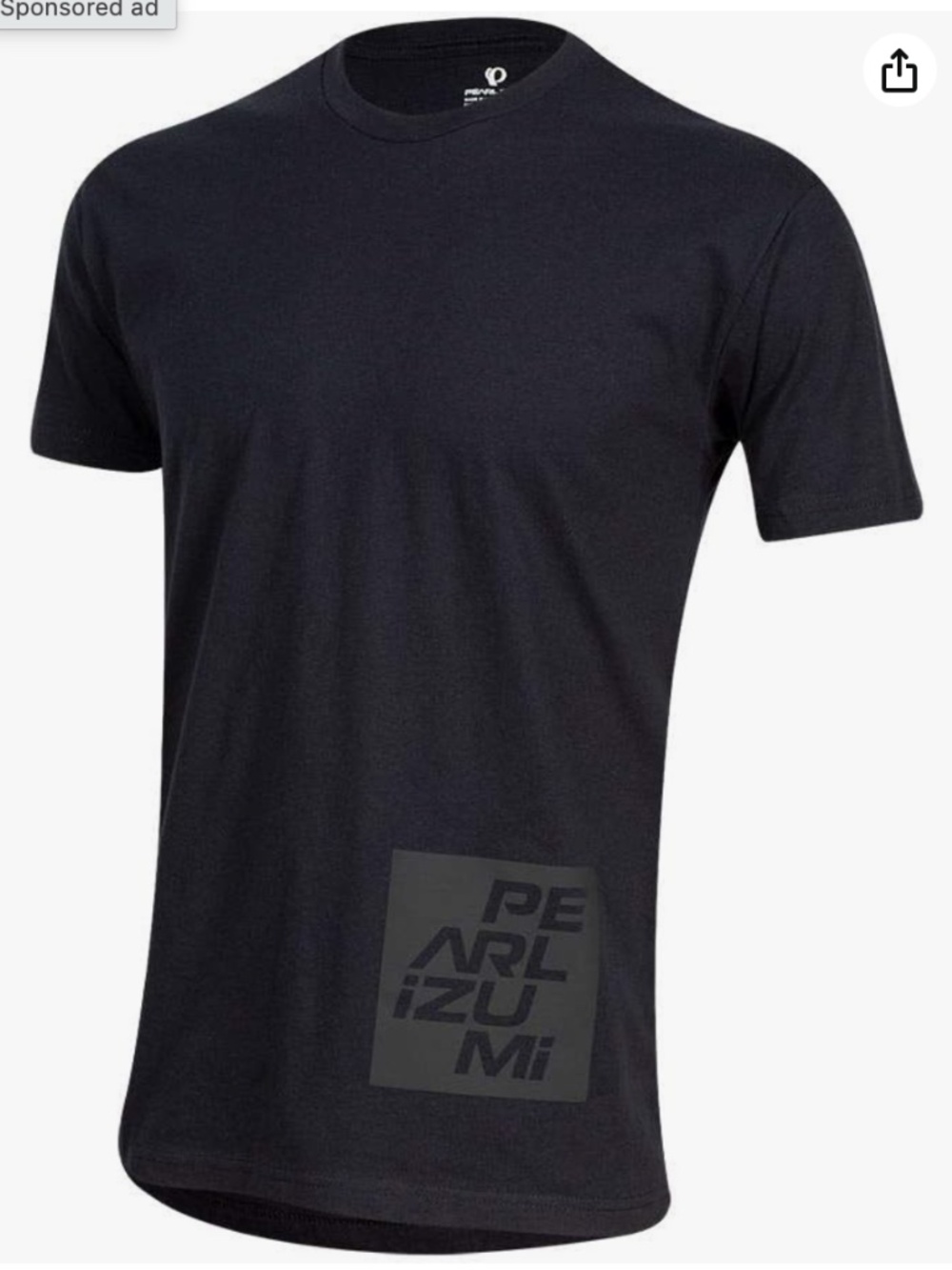 Pearl Izumi Men's Short Sleeve Crew Tee in Charcoal Black